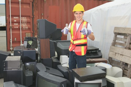 Professional waste clearance service at Harrow site